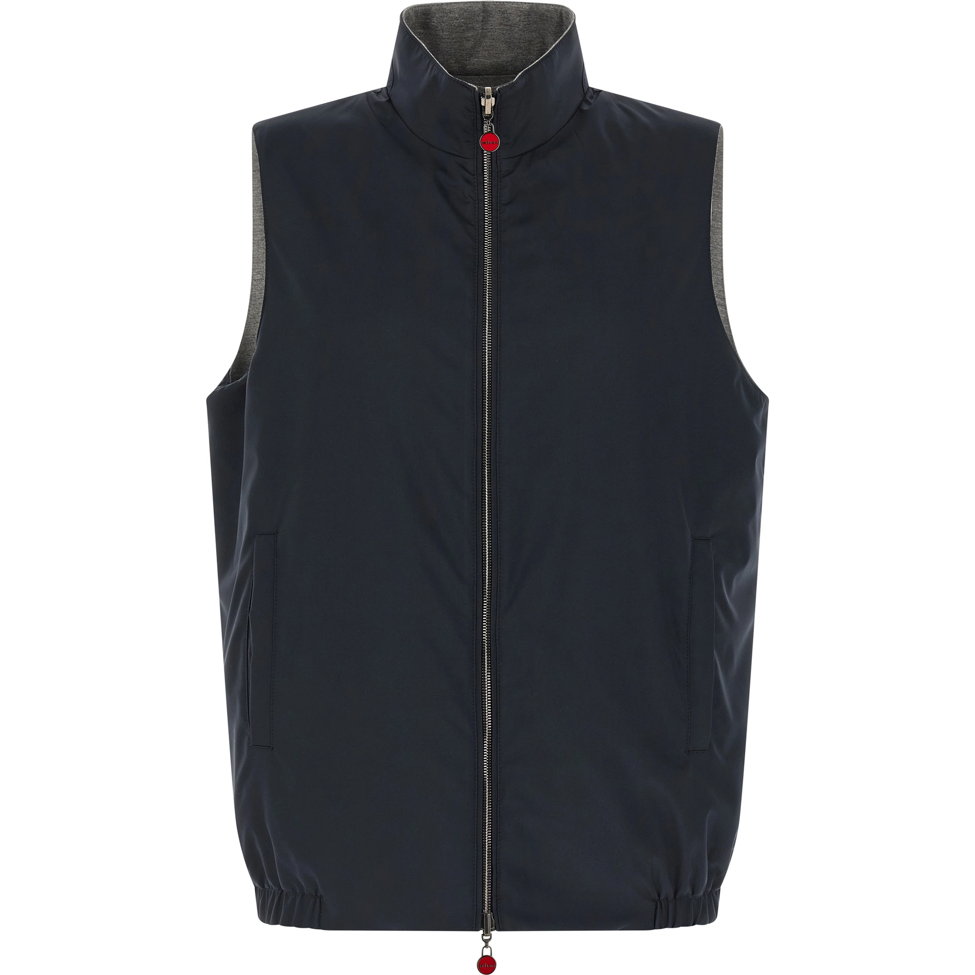 Blue Cotton Sleeveless Jacket