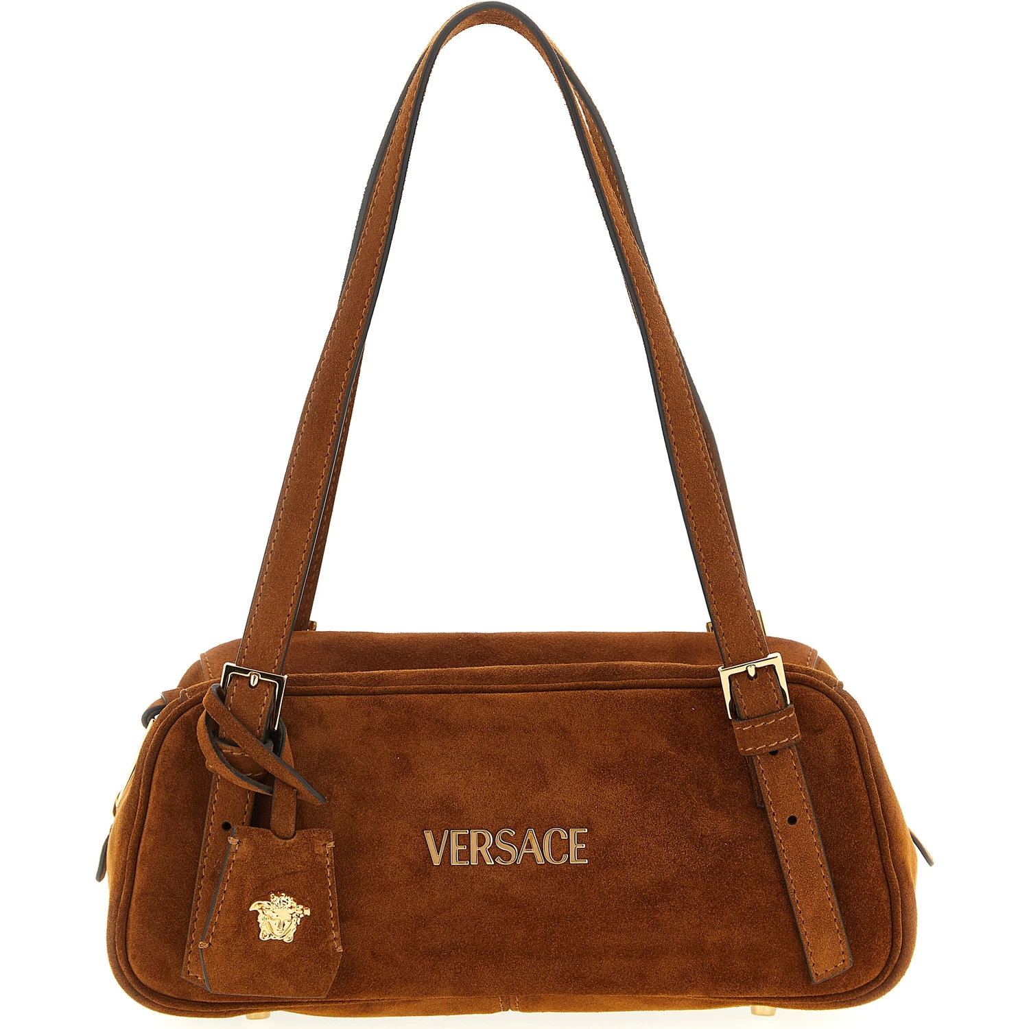 Brown Calfskin Shoulder Bag