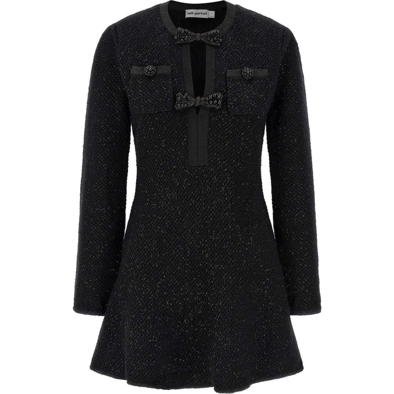 Black Cotton Short Dress