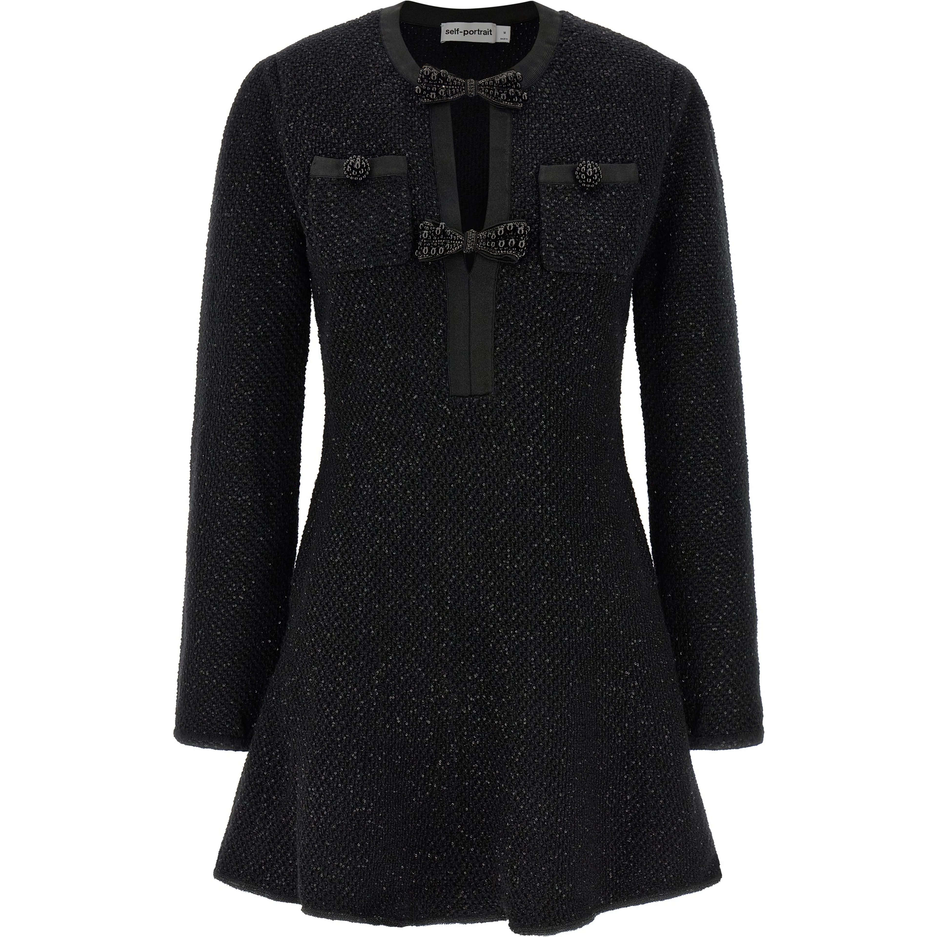 Black Cotton Short Dress