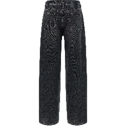 Black Cotton High-Waisted Jean