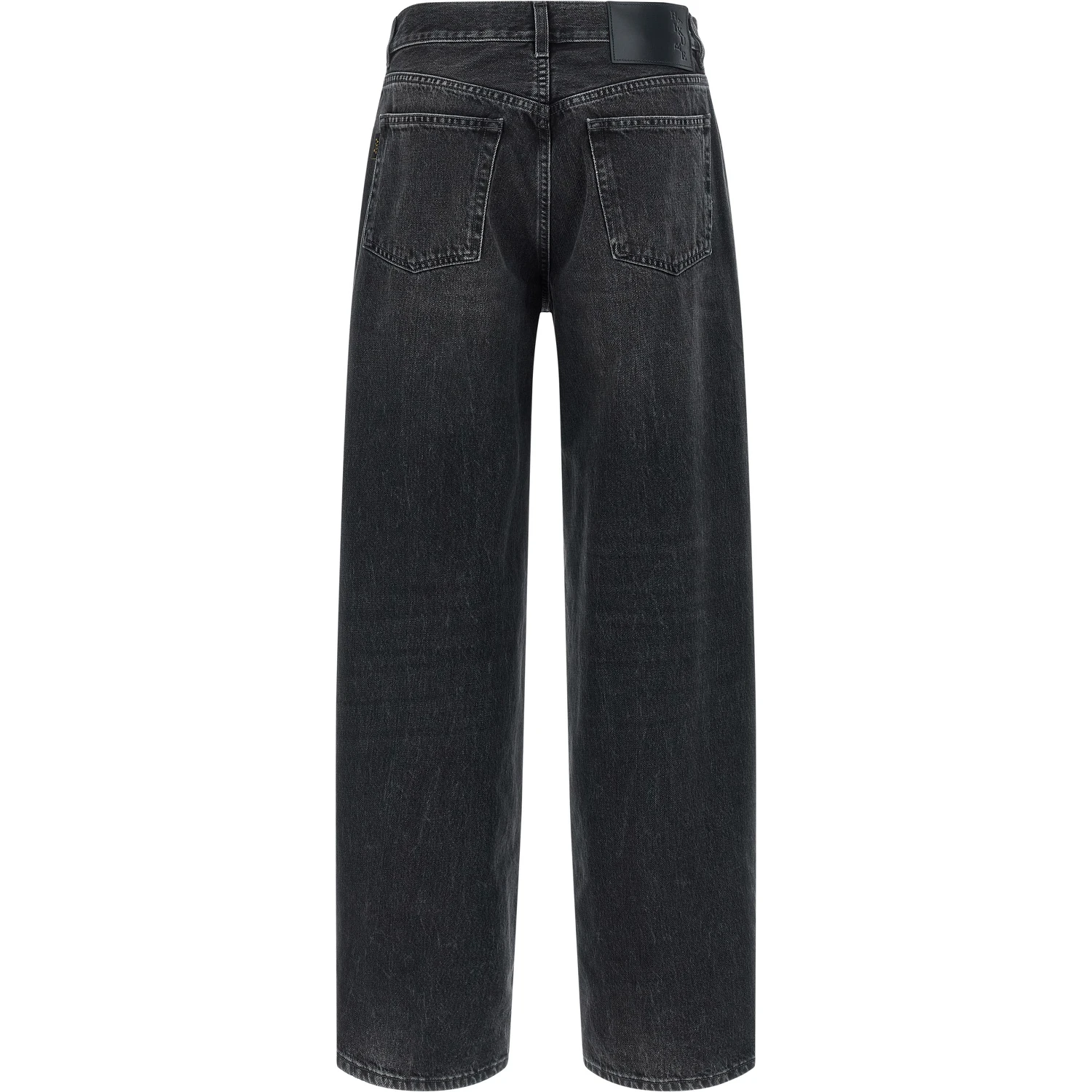 Black Cotton High-Waisted Jean