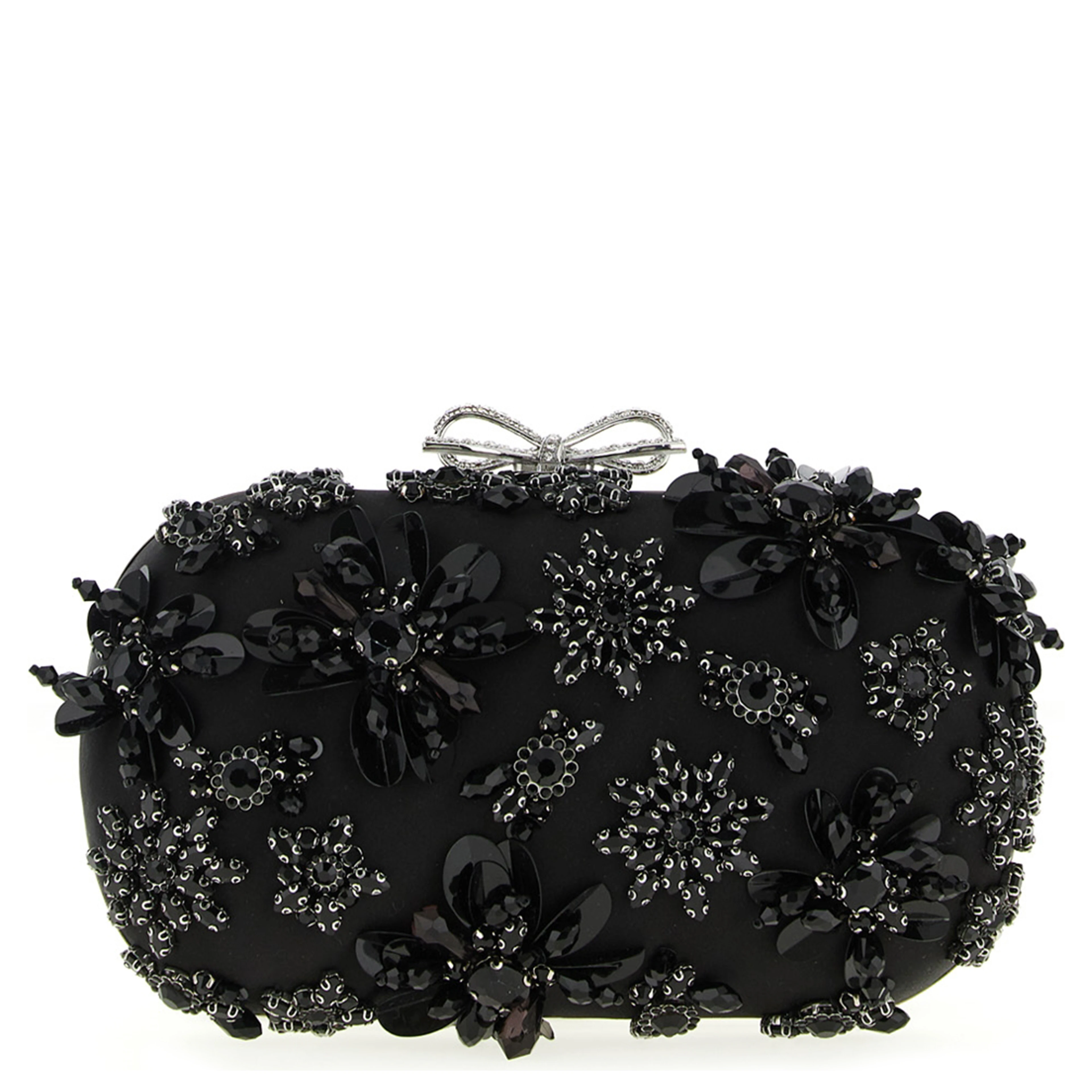 Black Polyester Clutch Bag