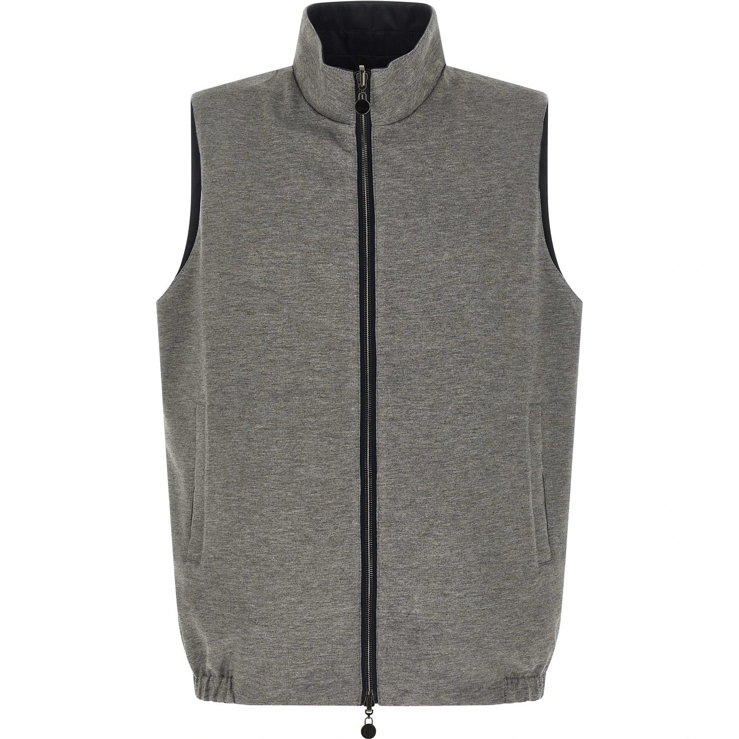 Blue Cotton Sleeveless Jacket
