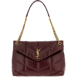 Bordeaux Calfskin Shoulder Bag