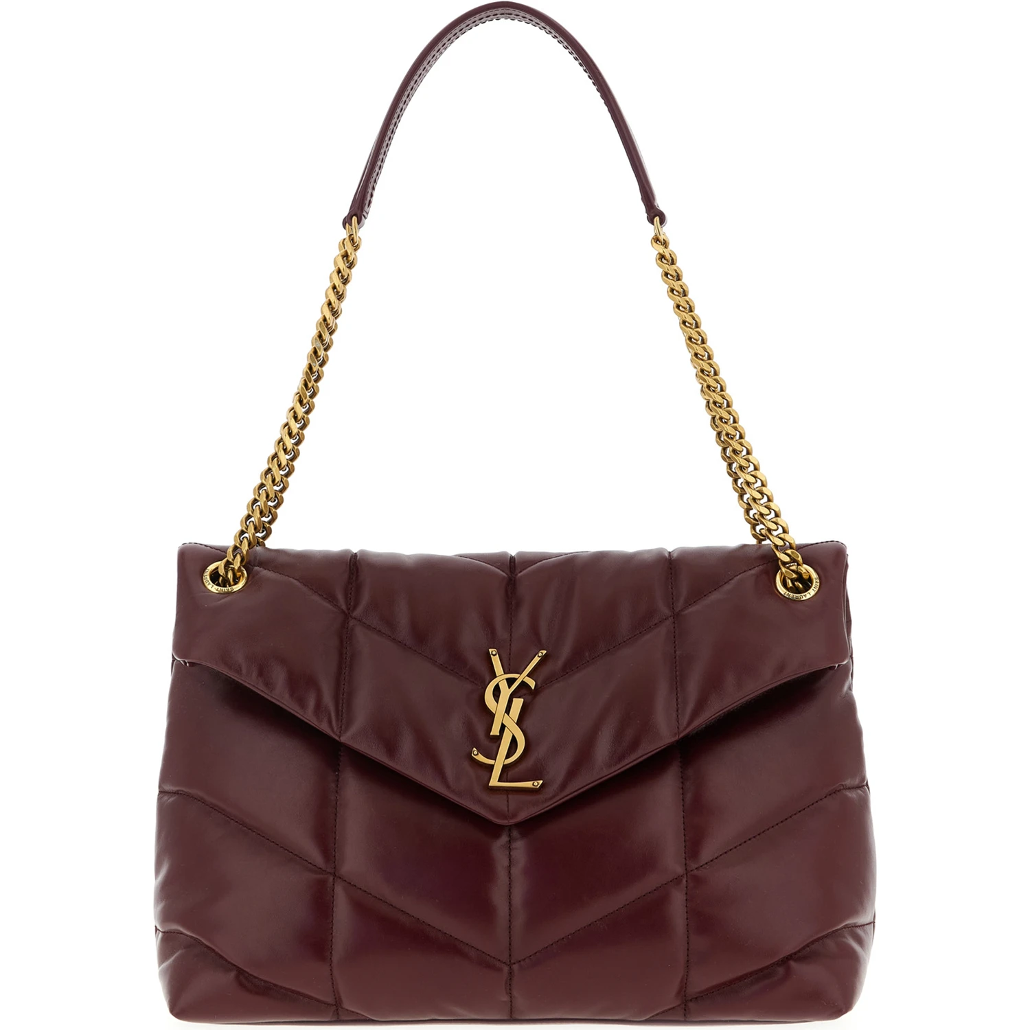 Bordeaux Calfskin Shoulder Bag