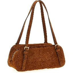 Brown Calfskin Shoulder Bag