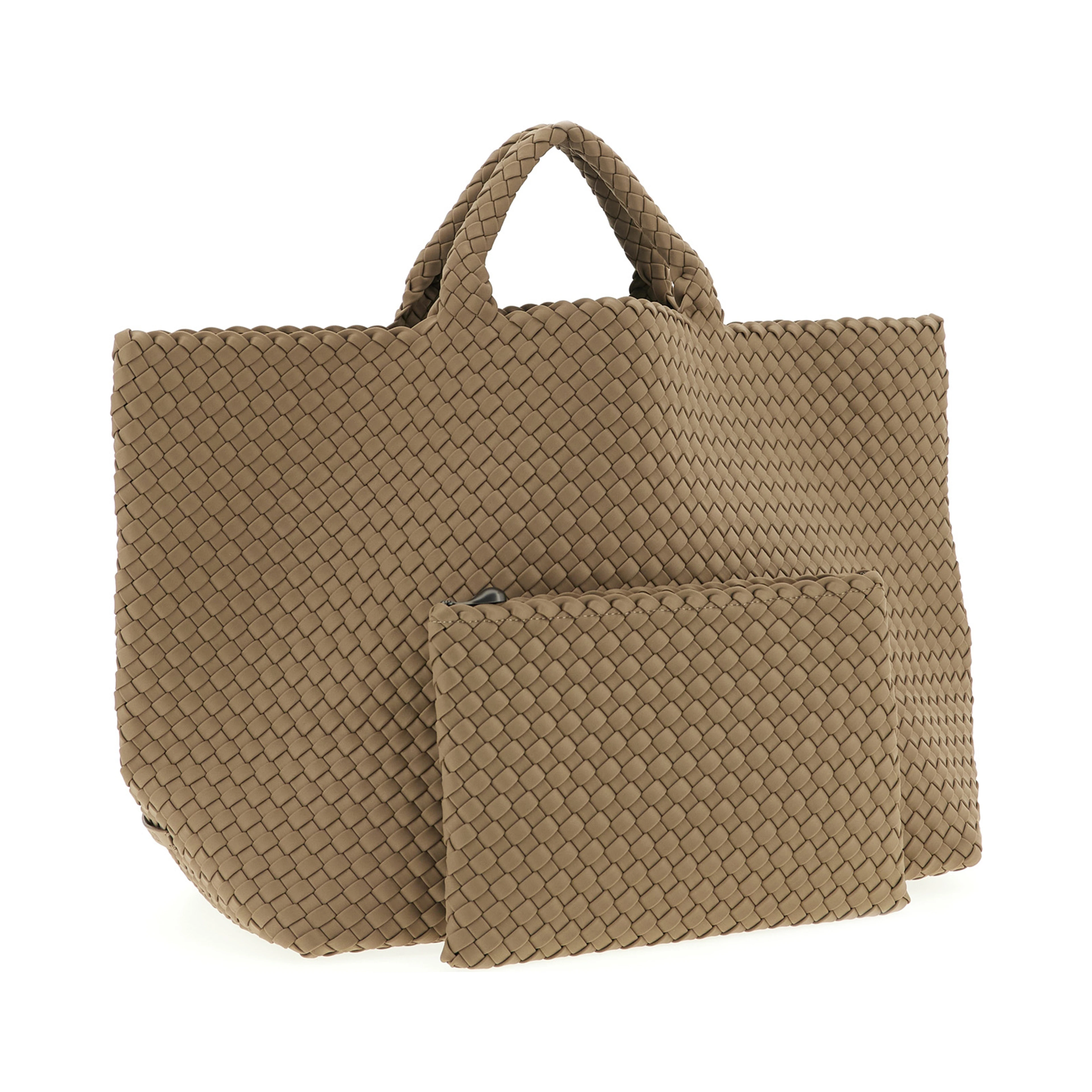 Beige Neoprene Tote Bag