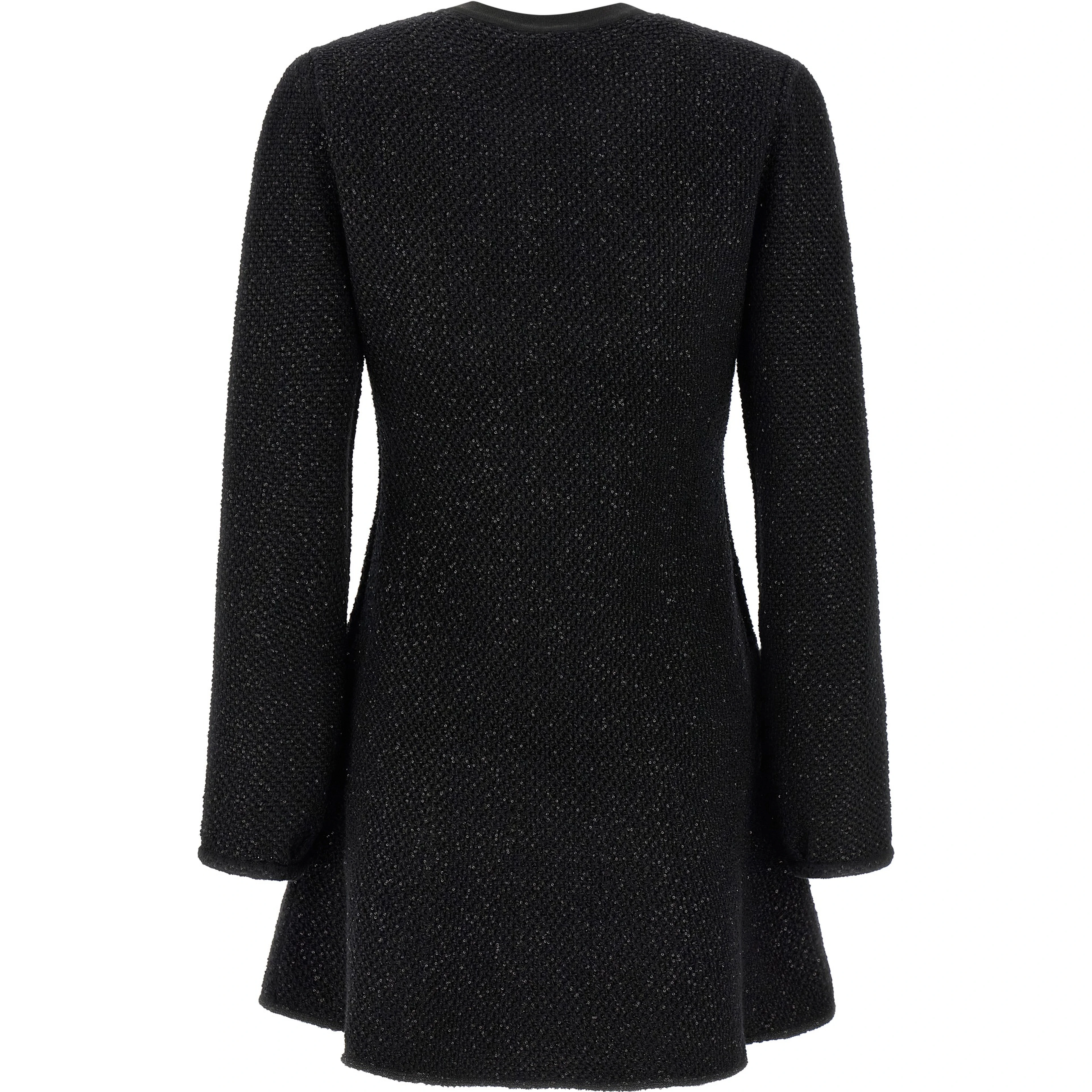 Black Cotton Short Dress