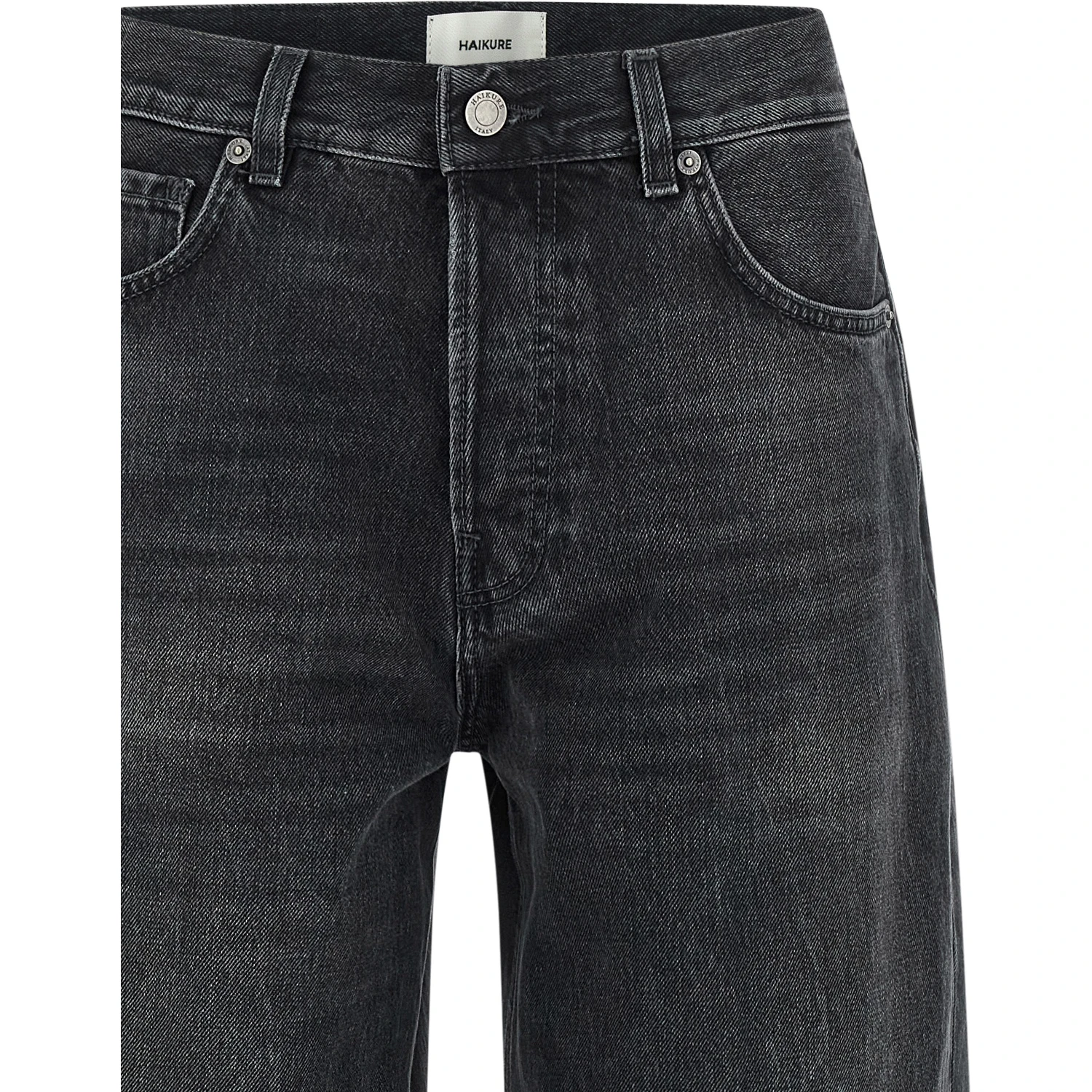 Black Cotton High-Waisted Jean