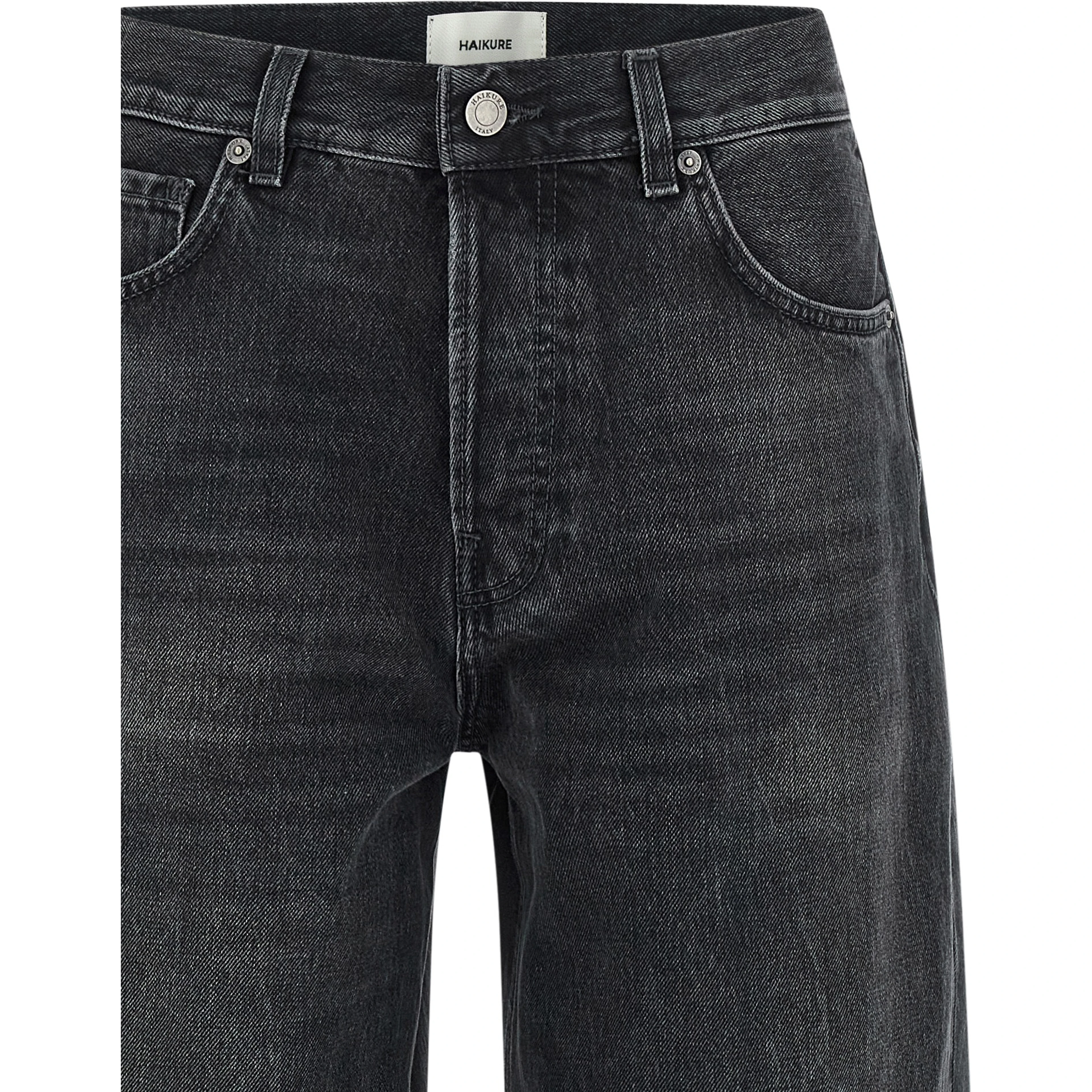 Black Cotton High-Waisted Jean
