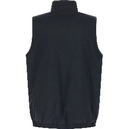 Blue Cotton Sleeveless Jacket