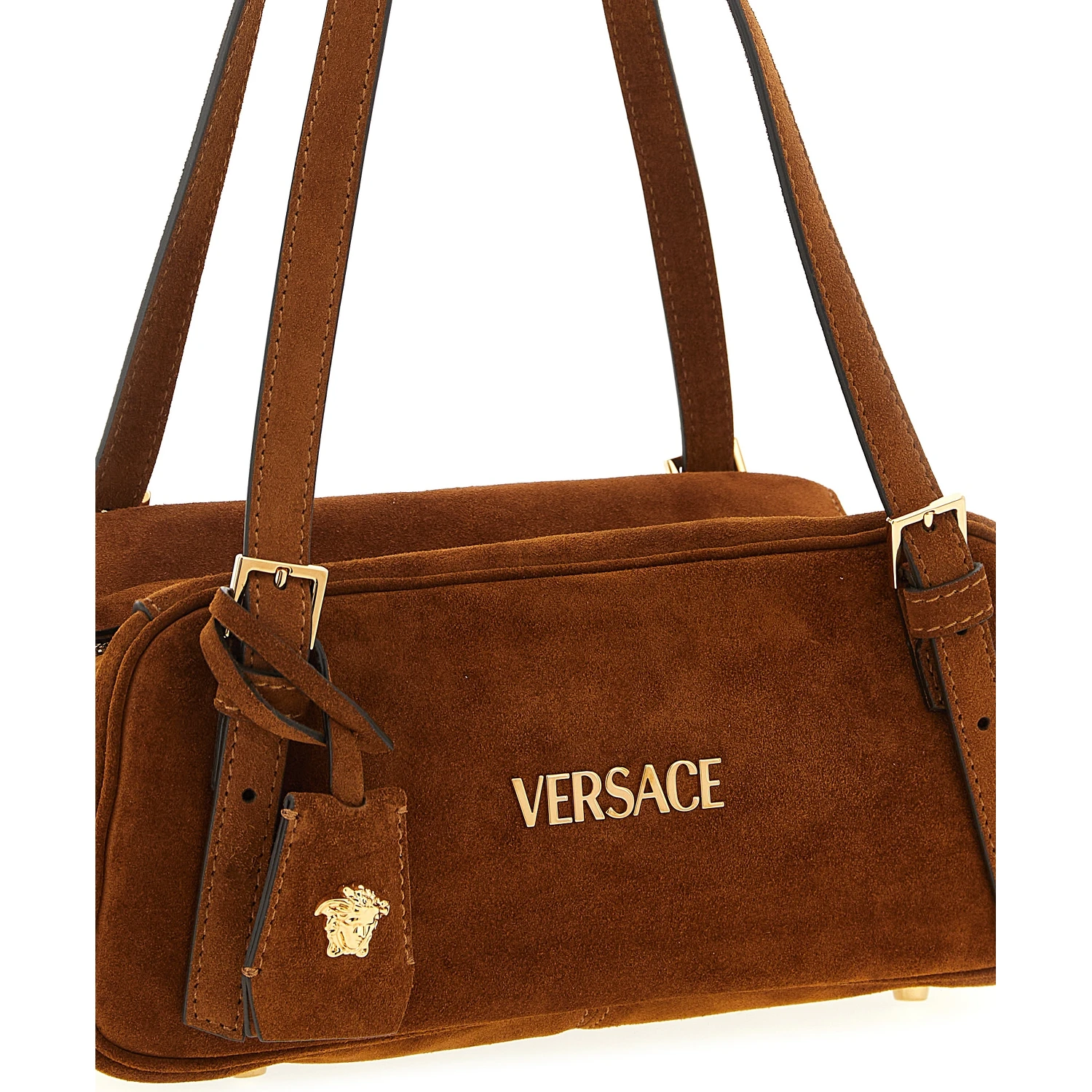 Brown Calfskin Shoulder Bag