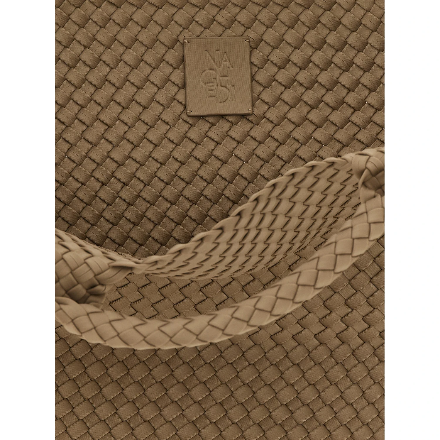 Beige Neoprene Tote Bag