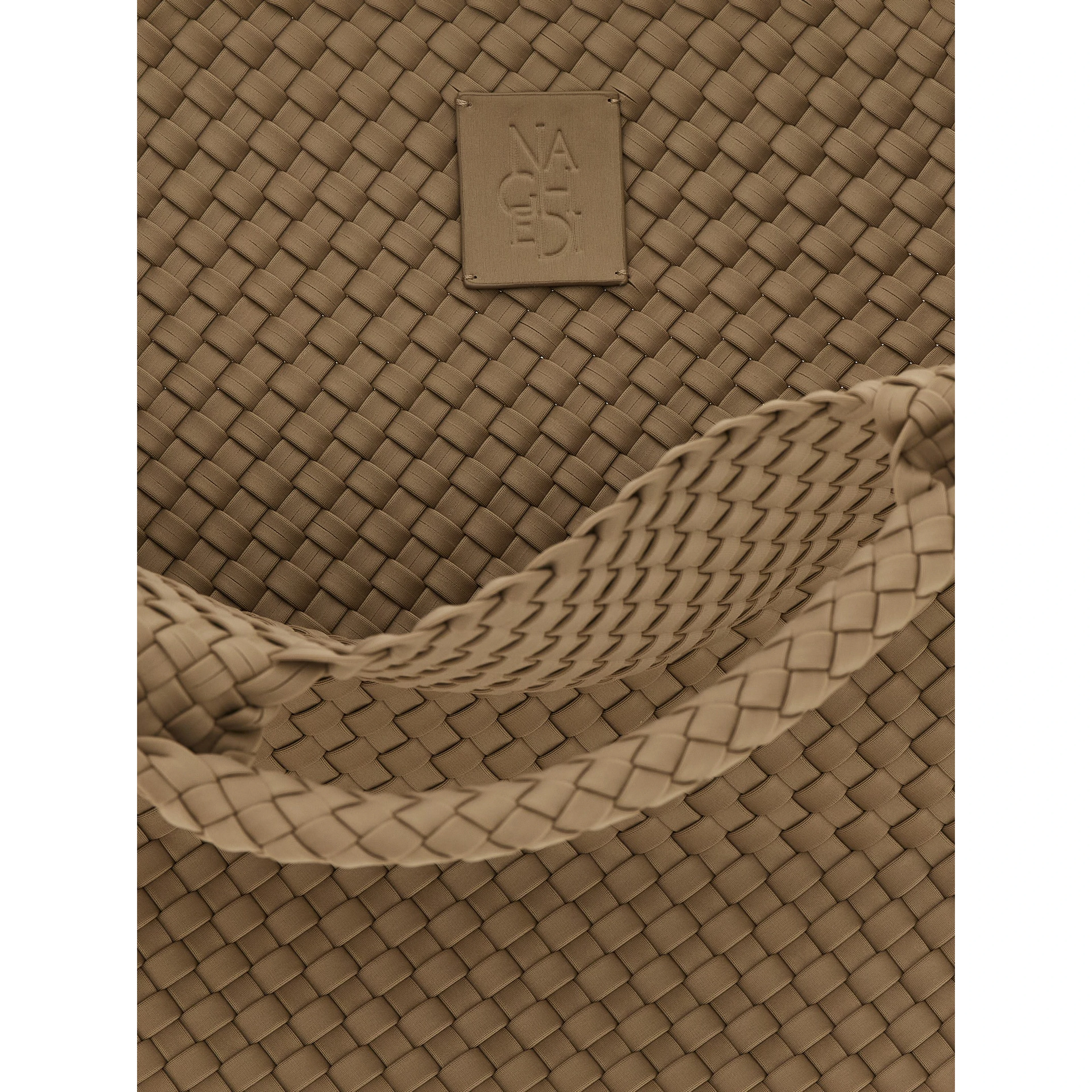 Beige Neoprene Tote Bag