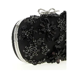 Black Polyester Clutch Bag