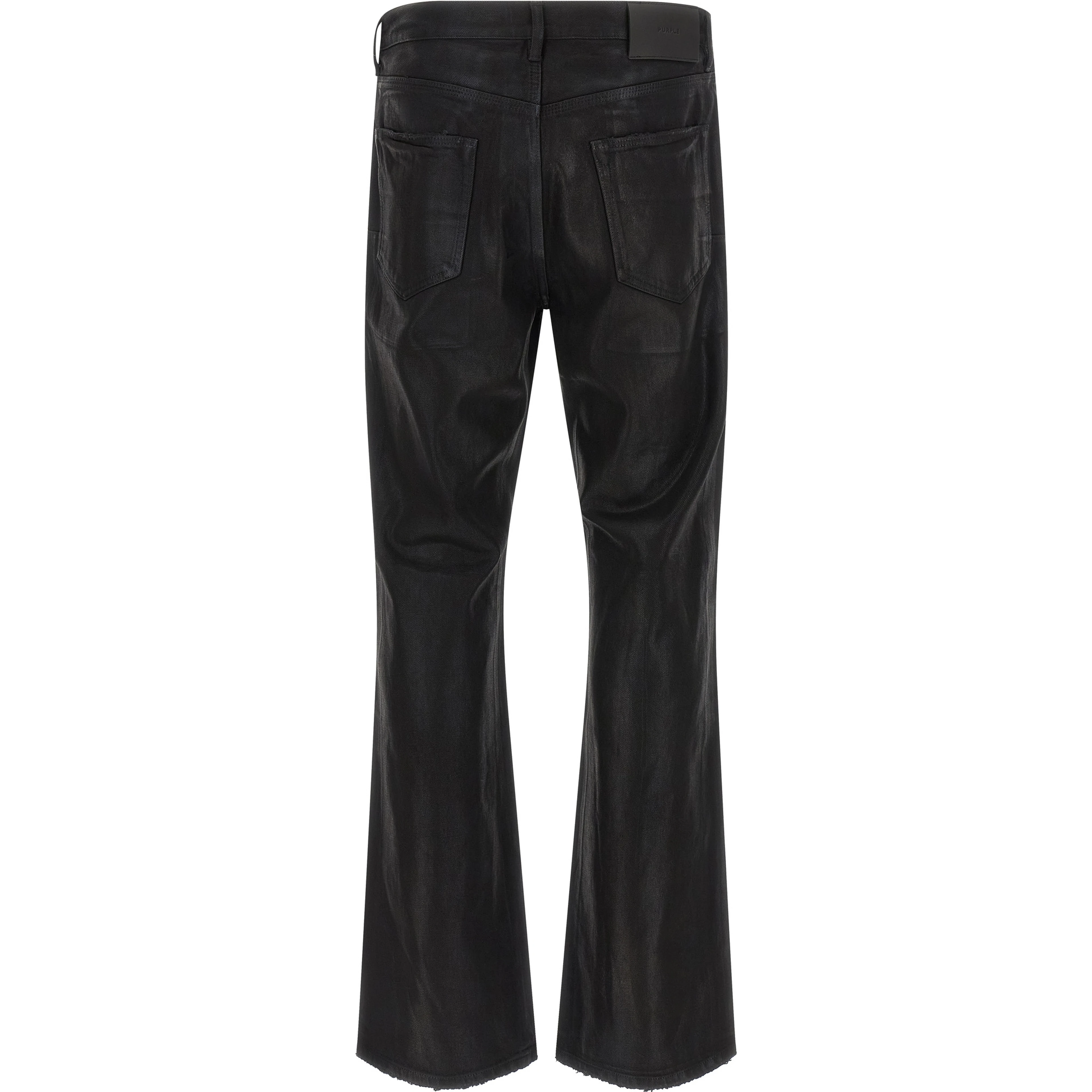 Black Cotton Flared Jeans