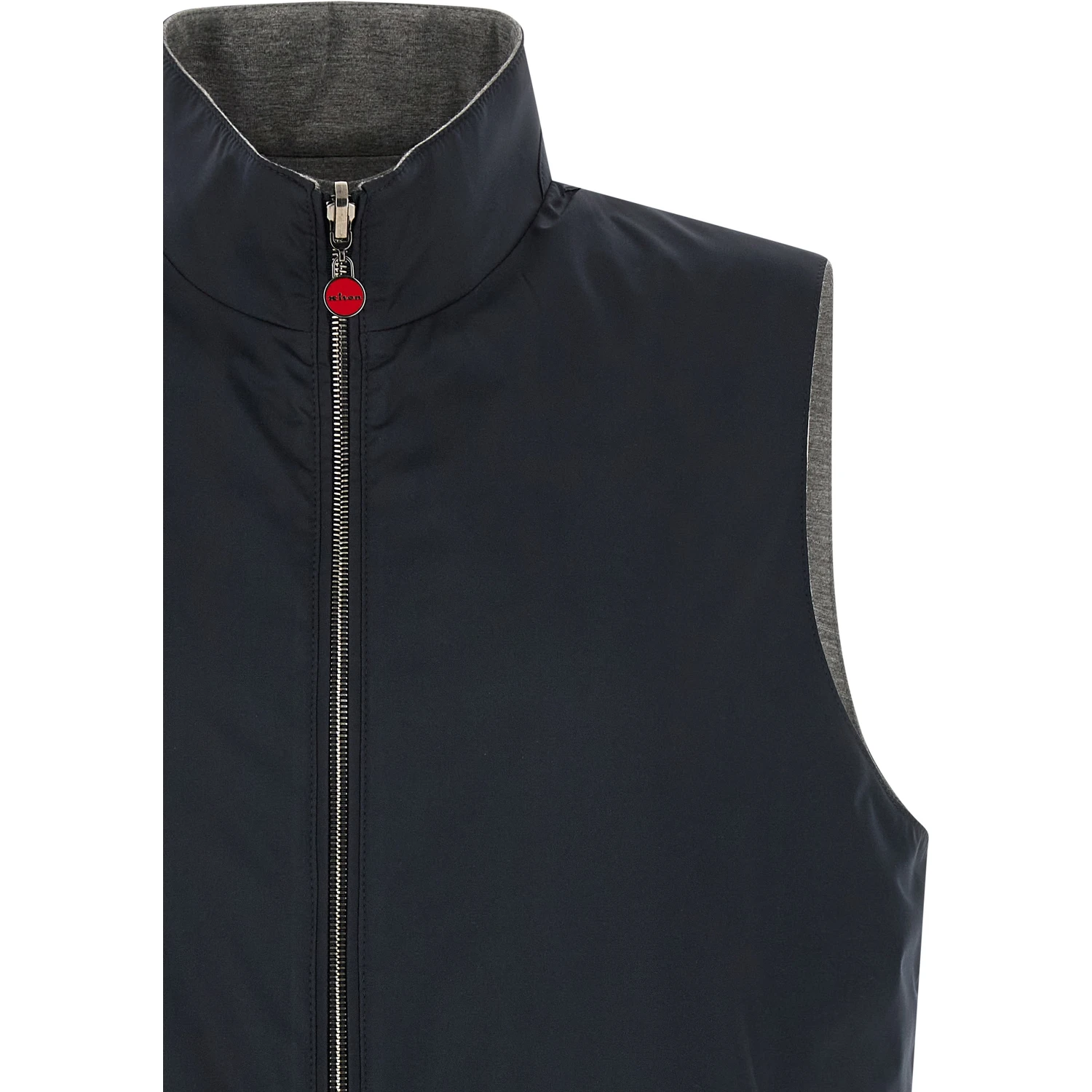 Blue Cotton Sleeveless Jacket