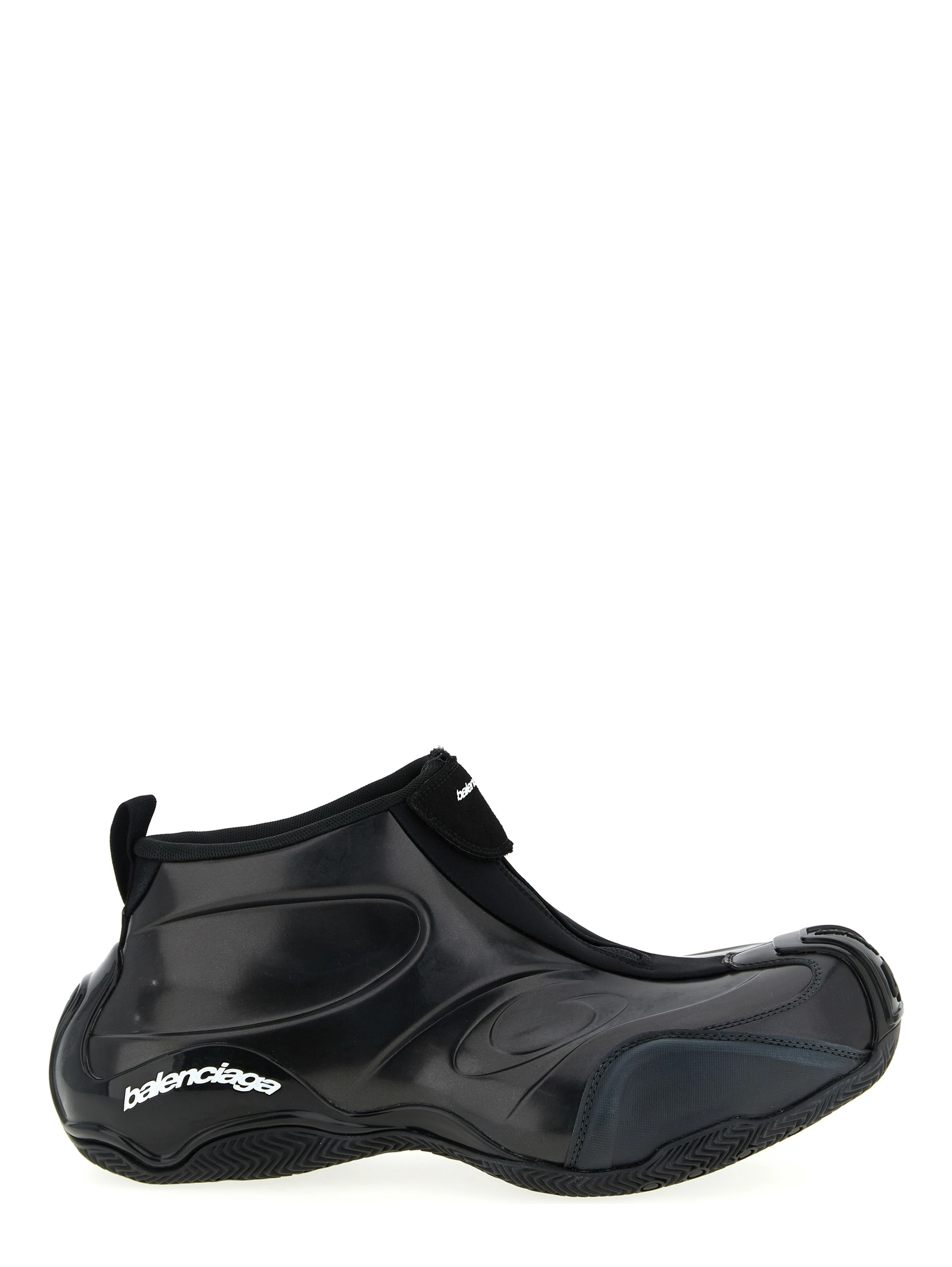 Black Polyester Athletic Sneakers