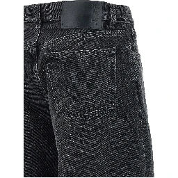 Black Cotton High-Waisted Jean