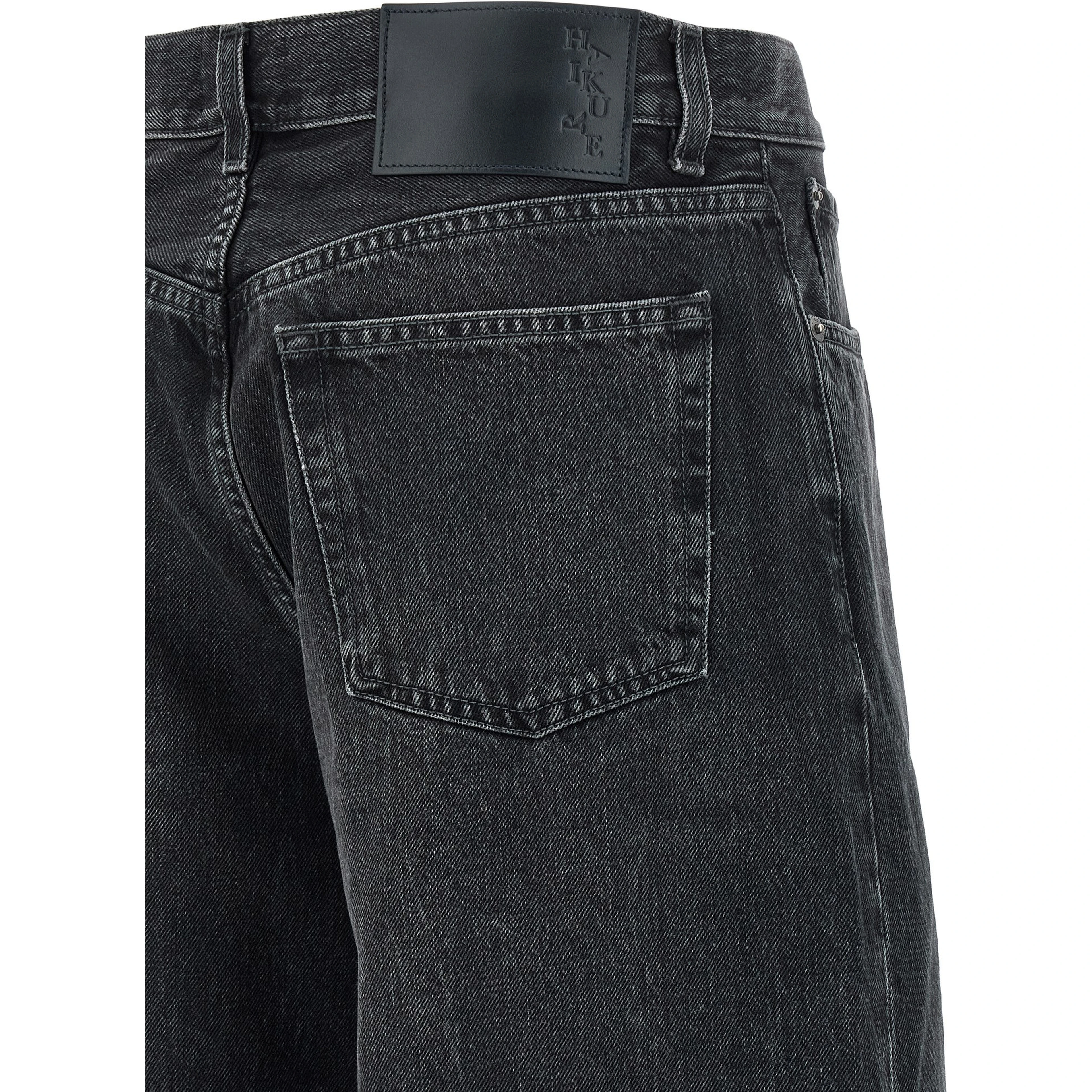 Black Cotton High-Waisted Jean