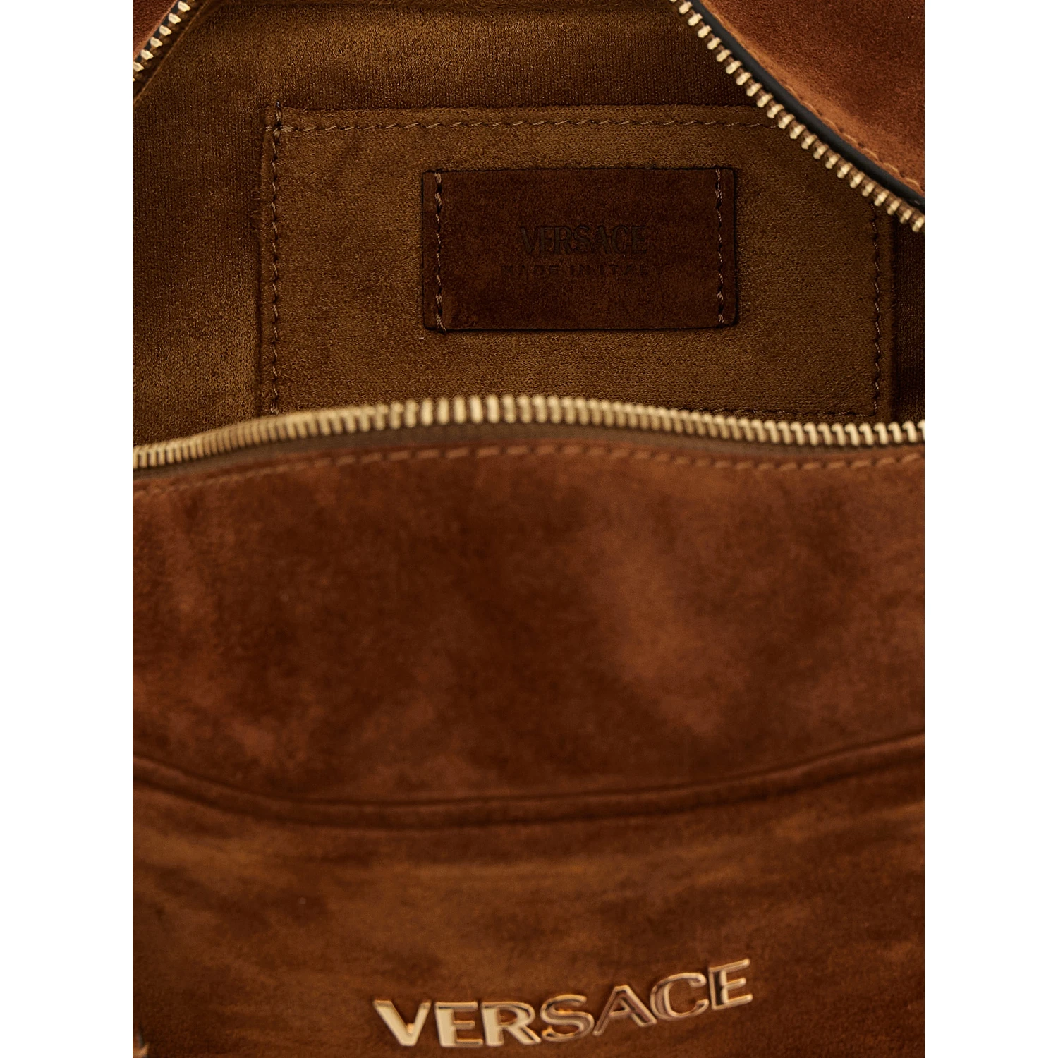 Brown Calfskin Shoulder Bag