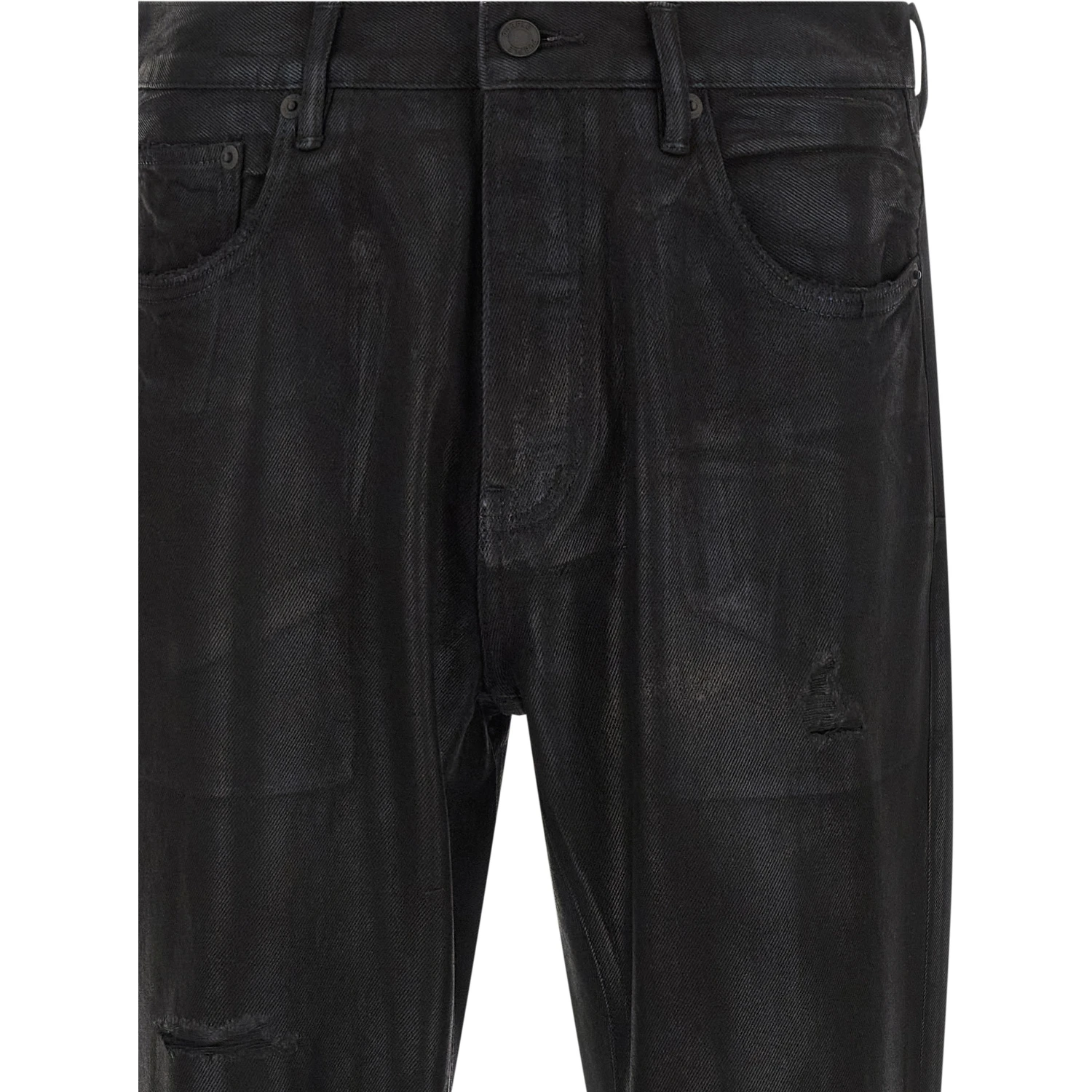 Black Cotton Flared Jeans