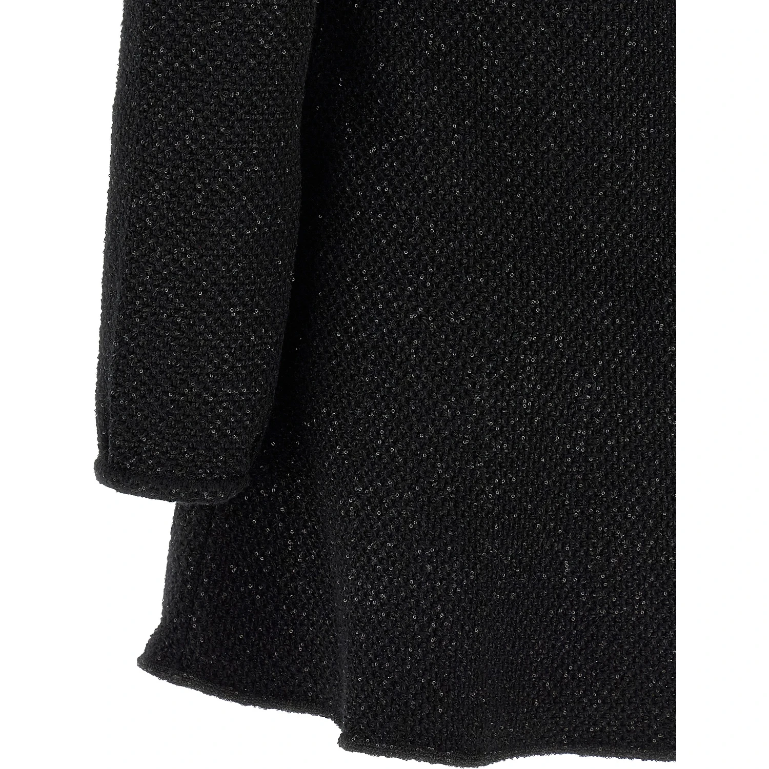 Black Cotton Short Dress