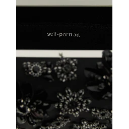 Black Polyester Clutch Bag