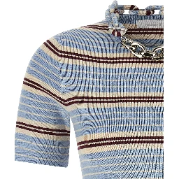 Blue Textile T-Shirt