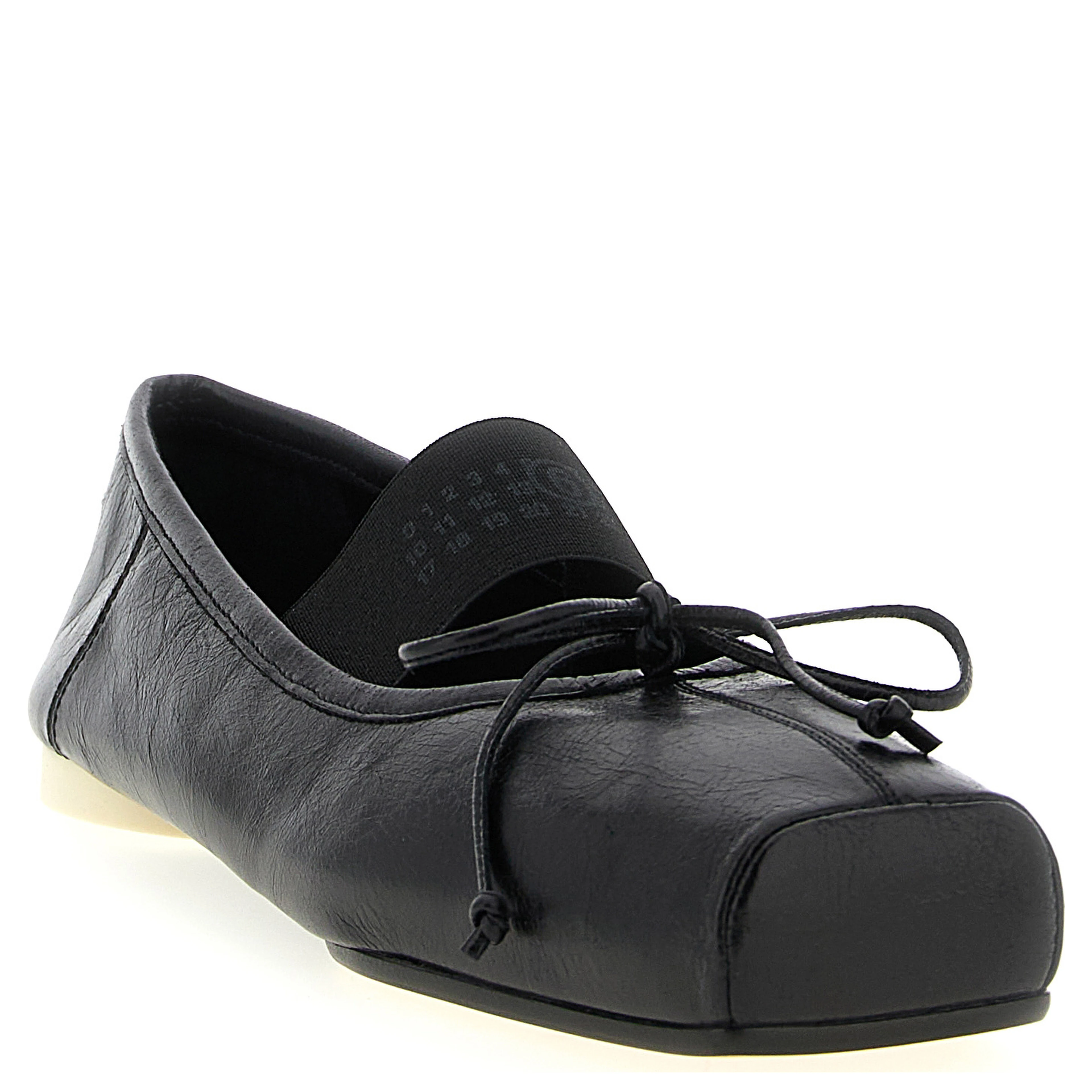 Black Calfskin Ballet Flats