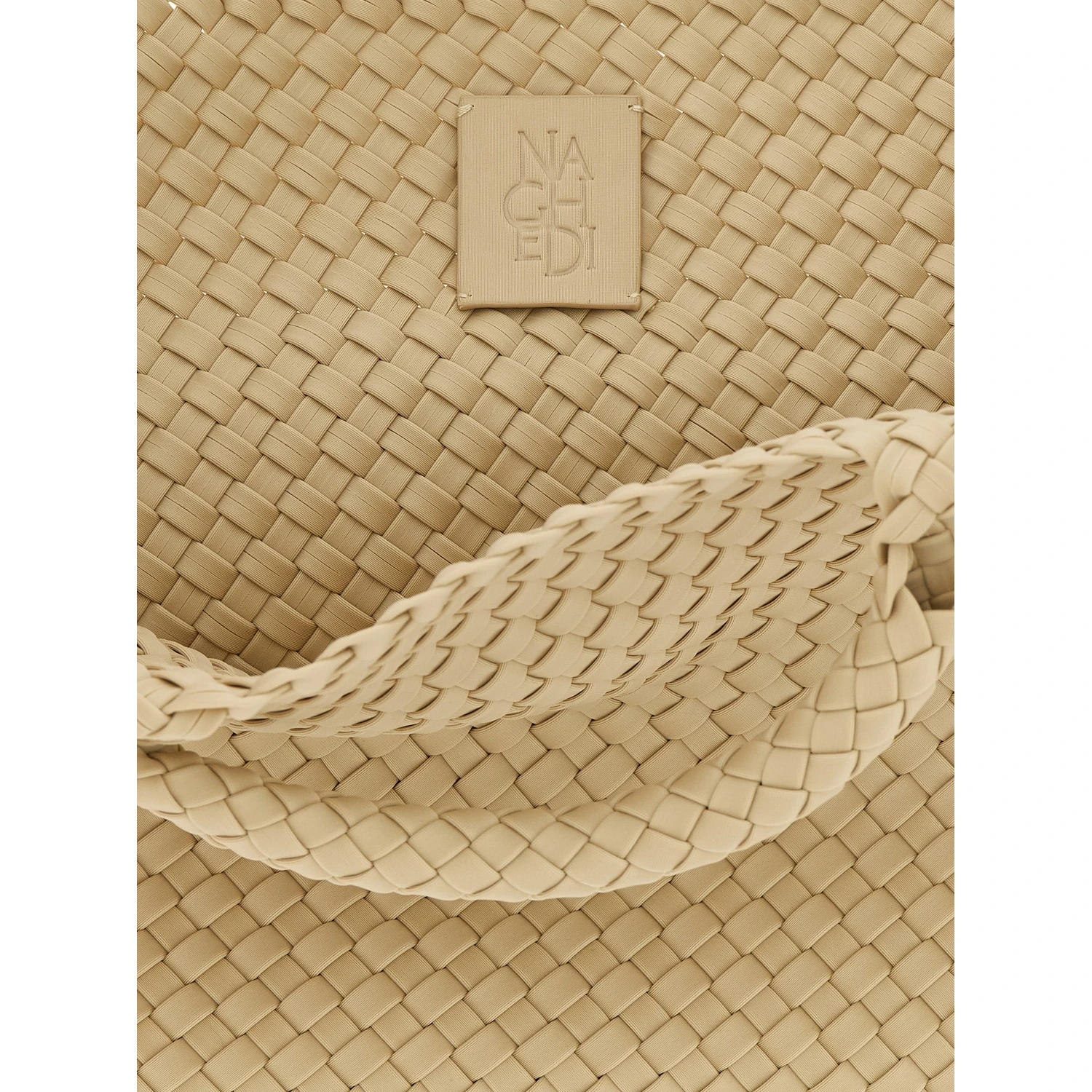 Beige Neoprene Tote Bag
