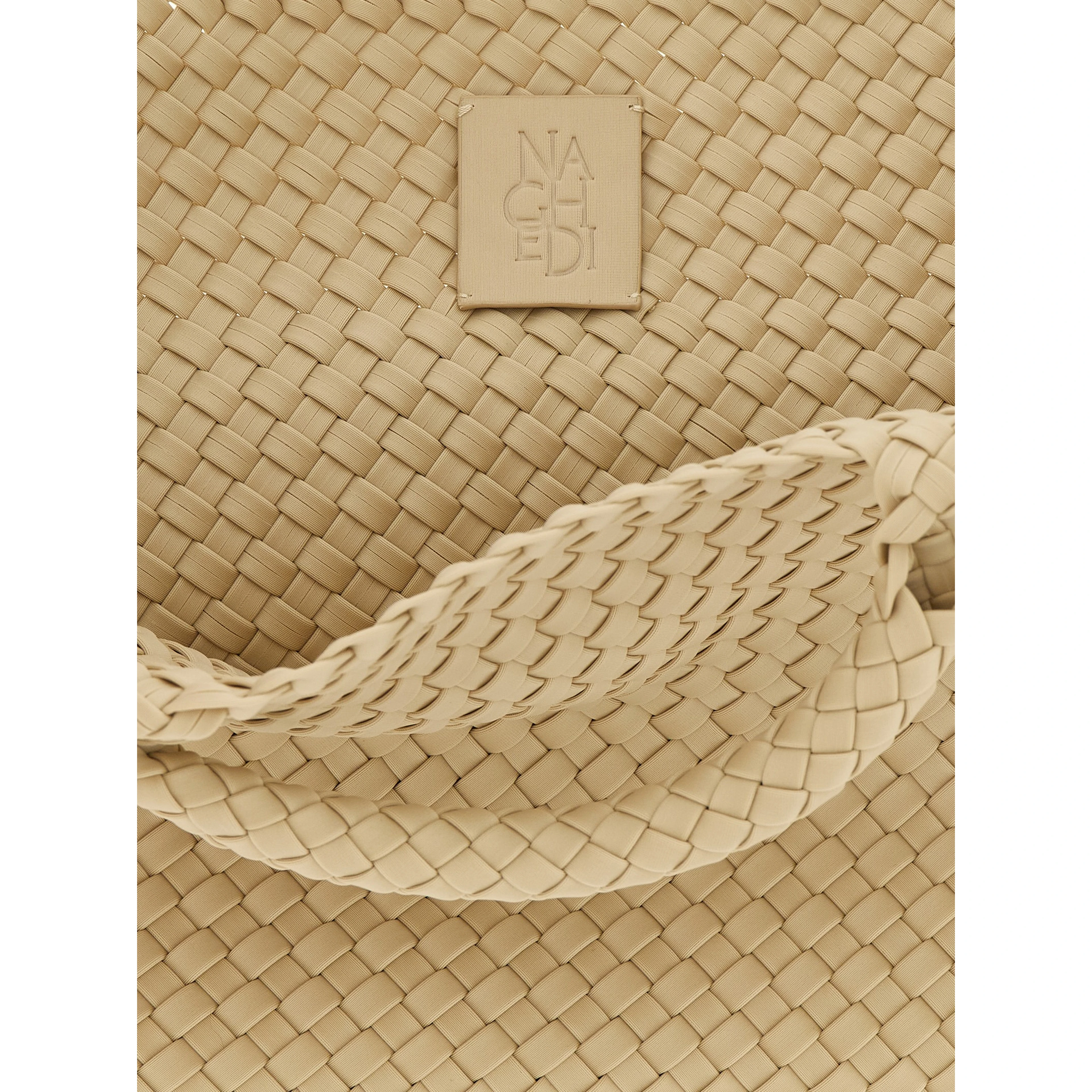 Beige Neoprene Tote Bag