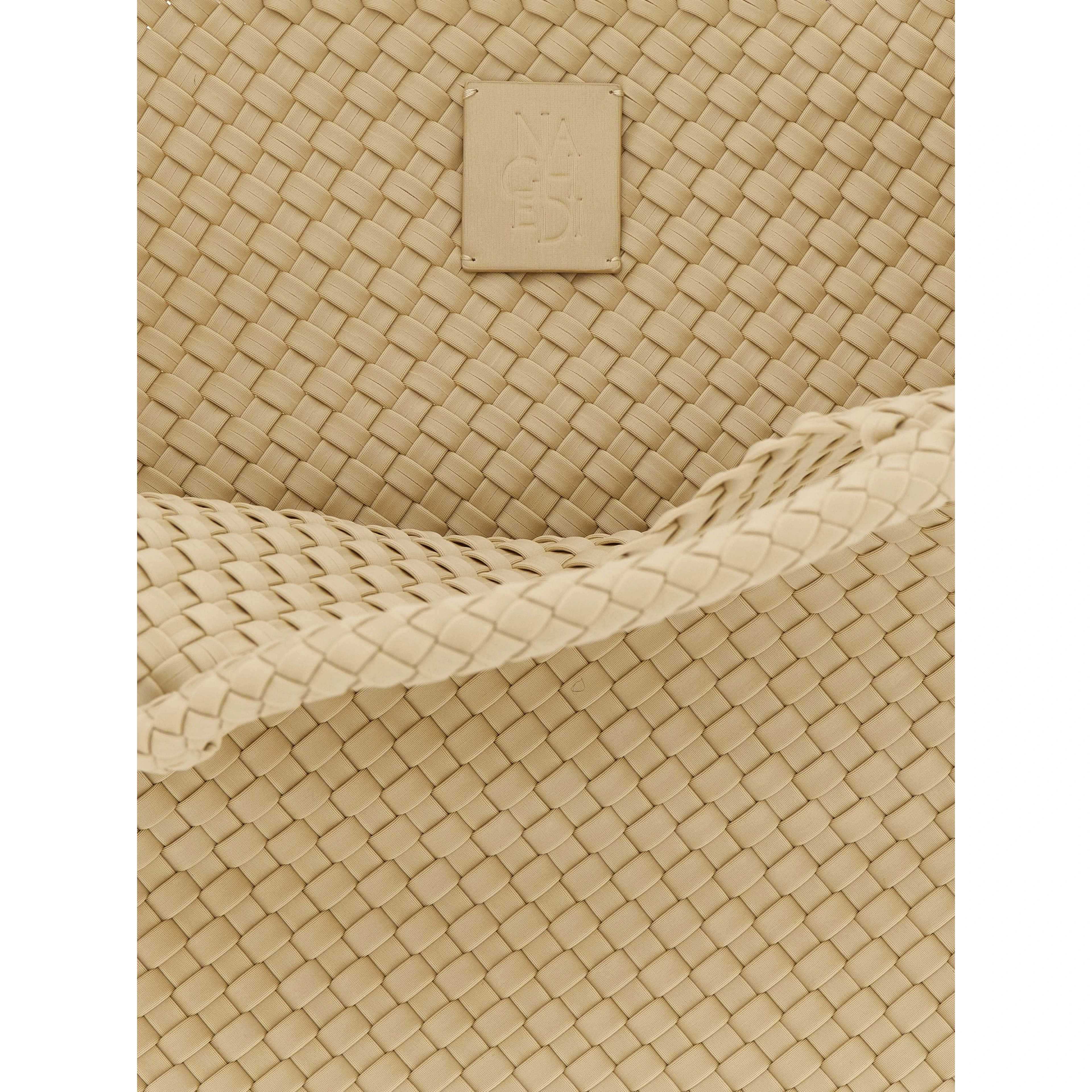 Beige Neoprene Tote Bag