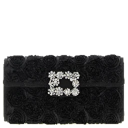 Black Viscose Clutch Bag