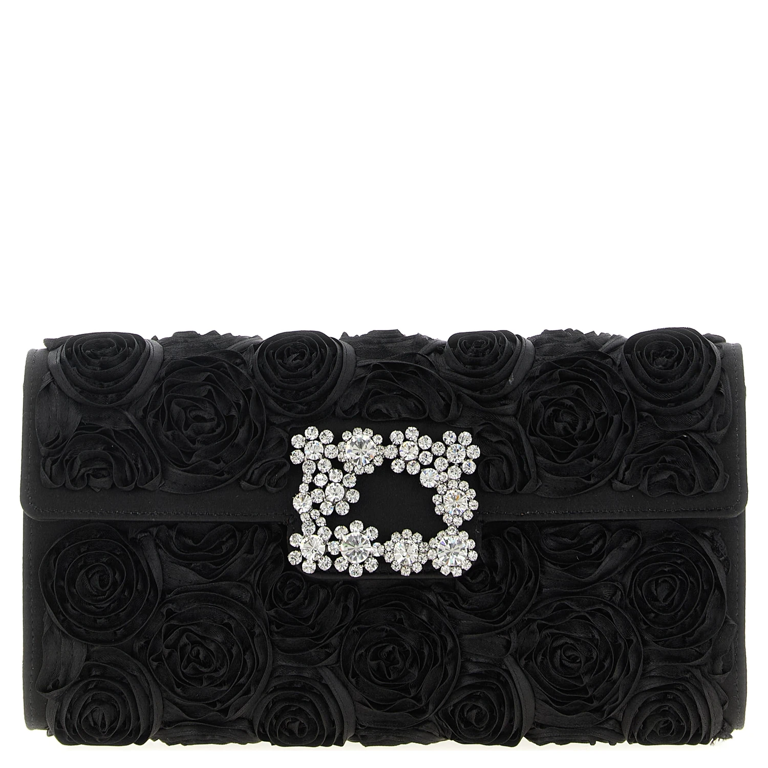 Black Viscose Clutch Bag
