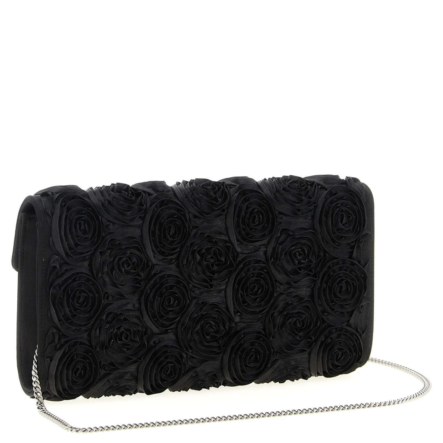 Black Viscose Clutch Bag