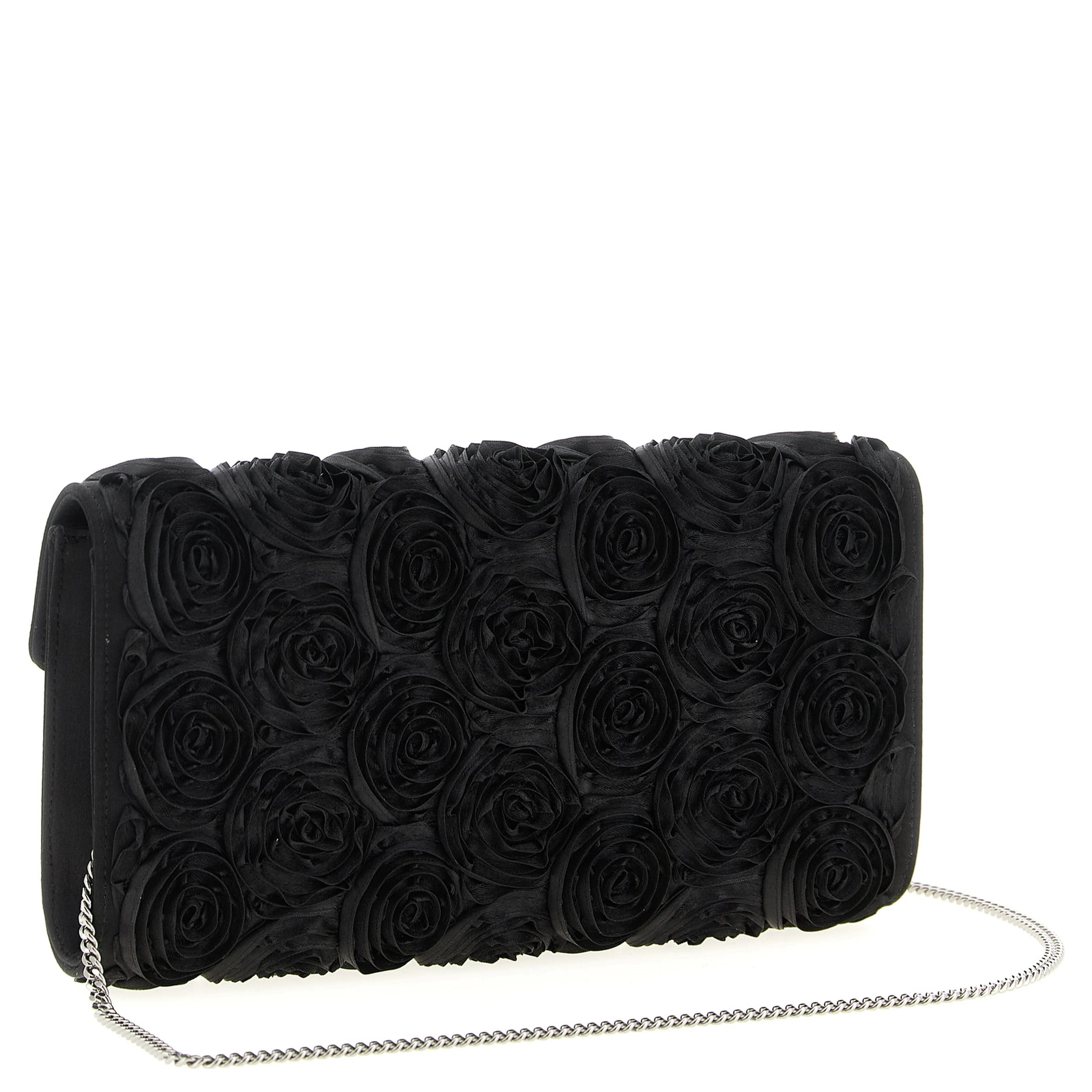Black Viscose Clutch Bag