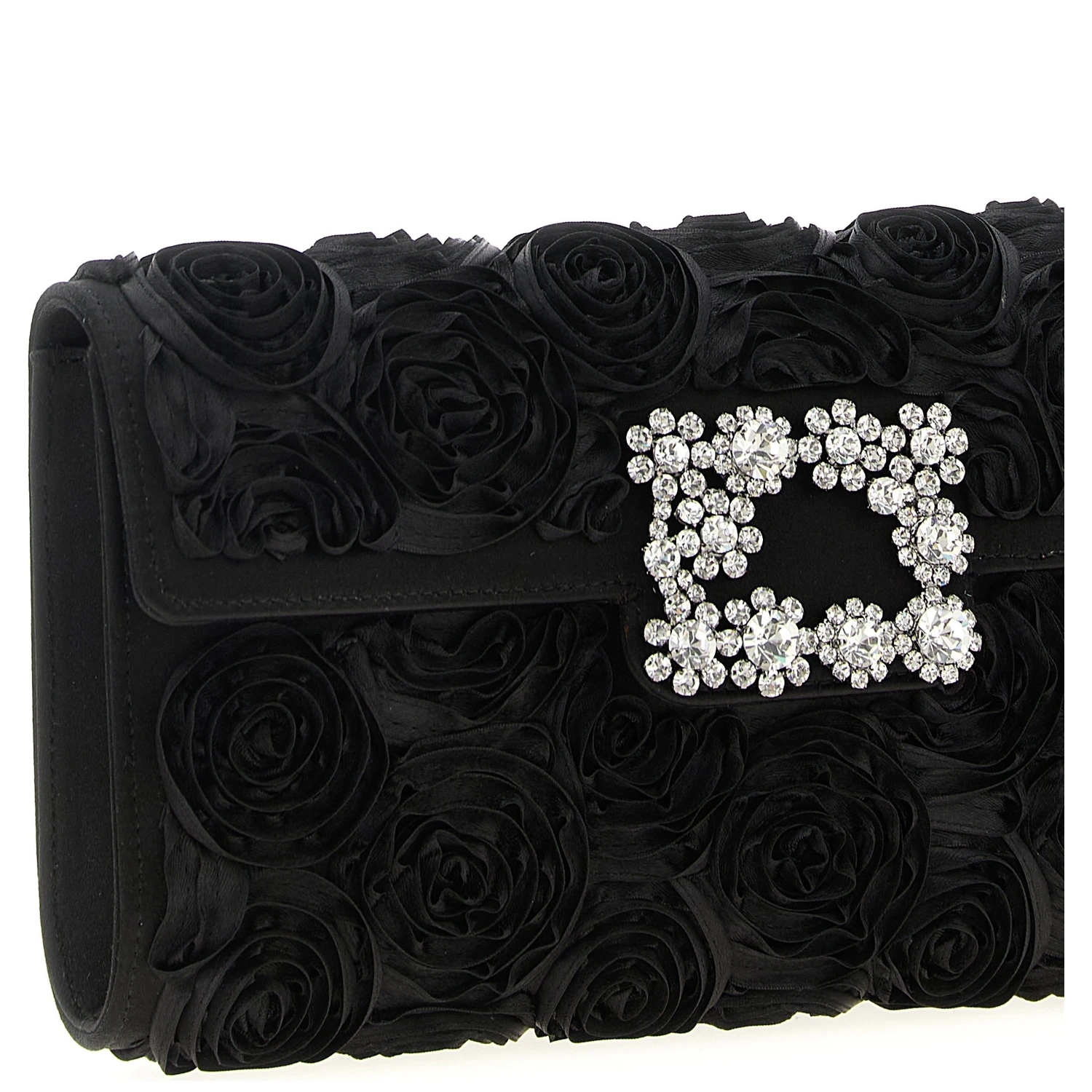 Black Viscose Clutch Bag