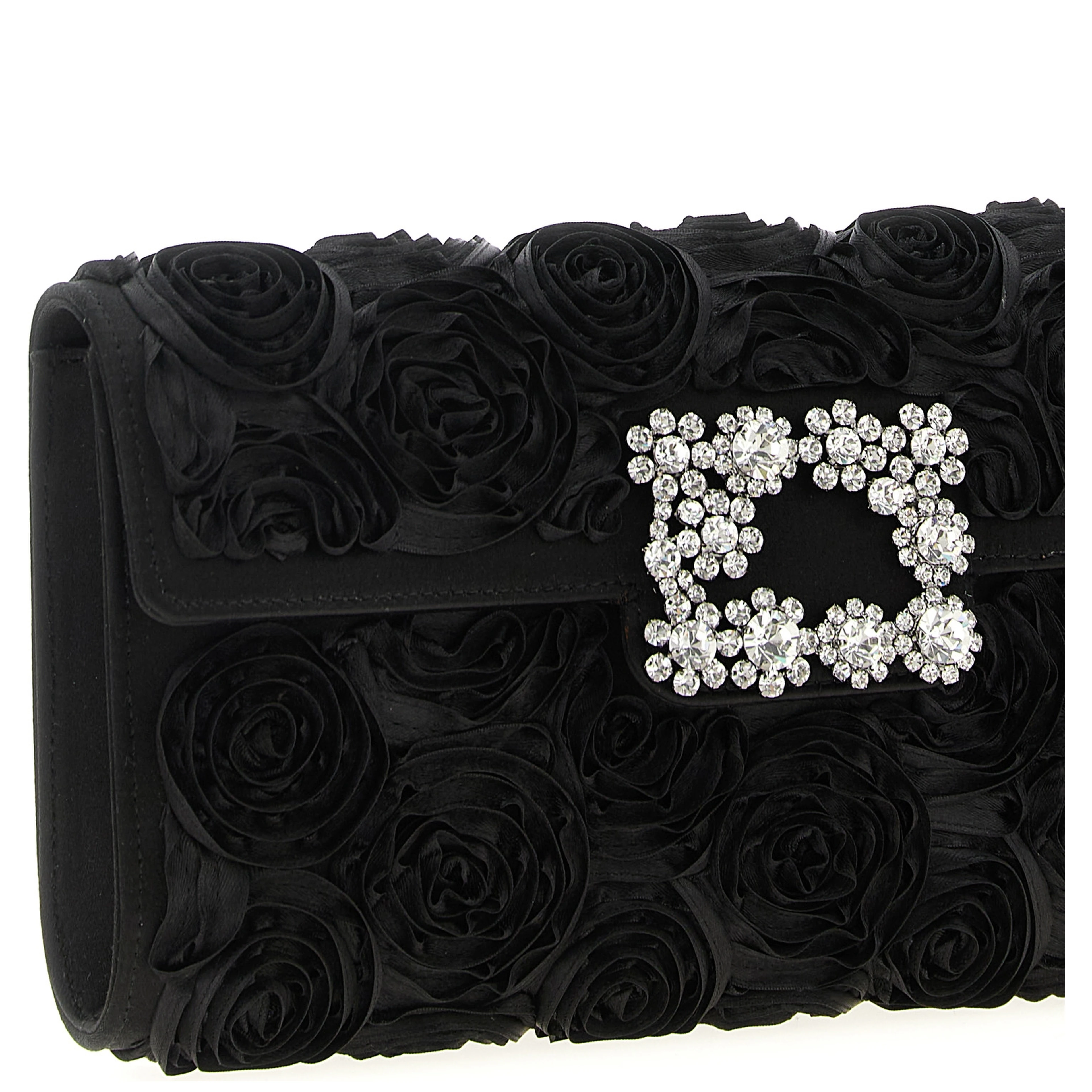 Black Viscose Clutch Bag