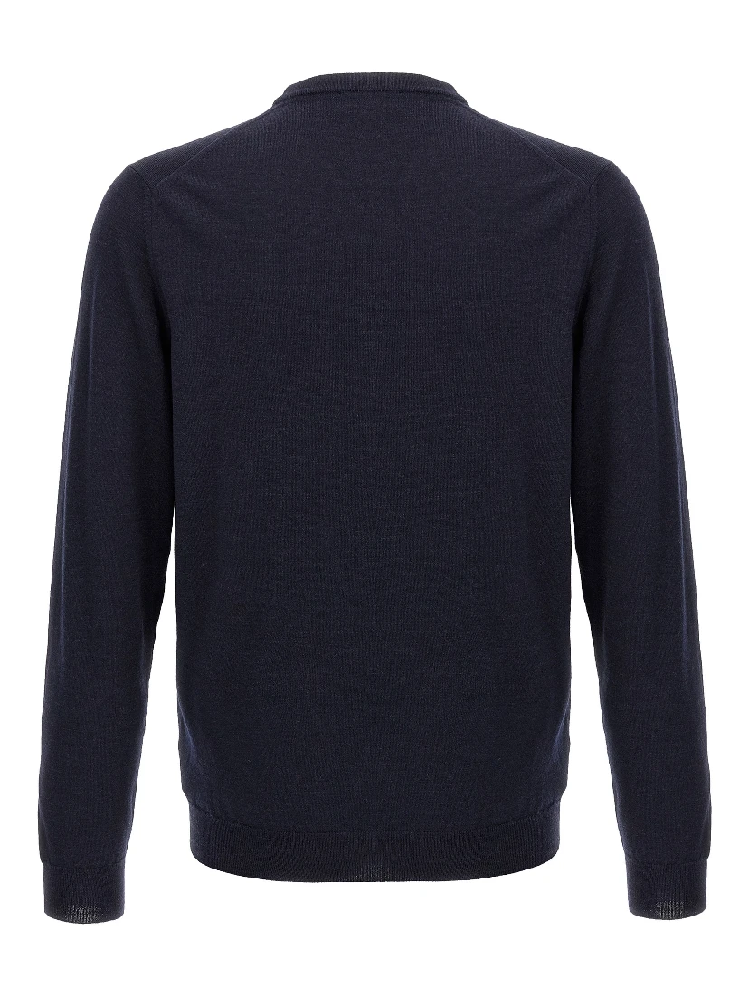 Blue Virgin Wool Cardigan