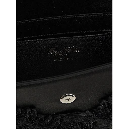 Black Viscose Clutch Bag