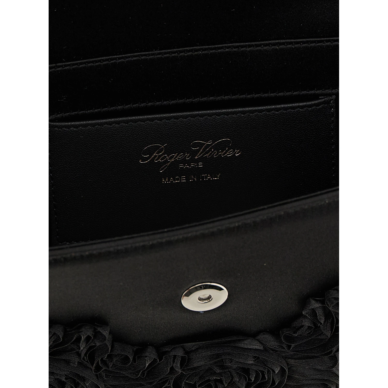 Black Viscose Clutch Bag