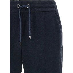 Blue Cotton Joggers (Workout Pants)