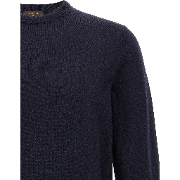 Blue Virgin Wool Cardigan