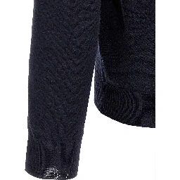Blue Virgin Wool Cardigan