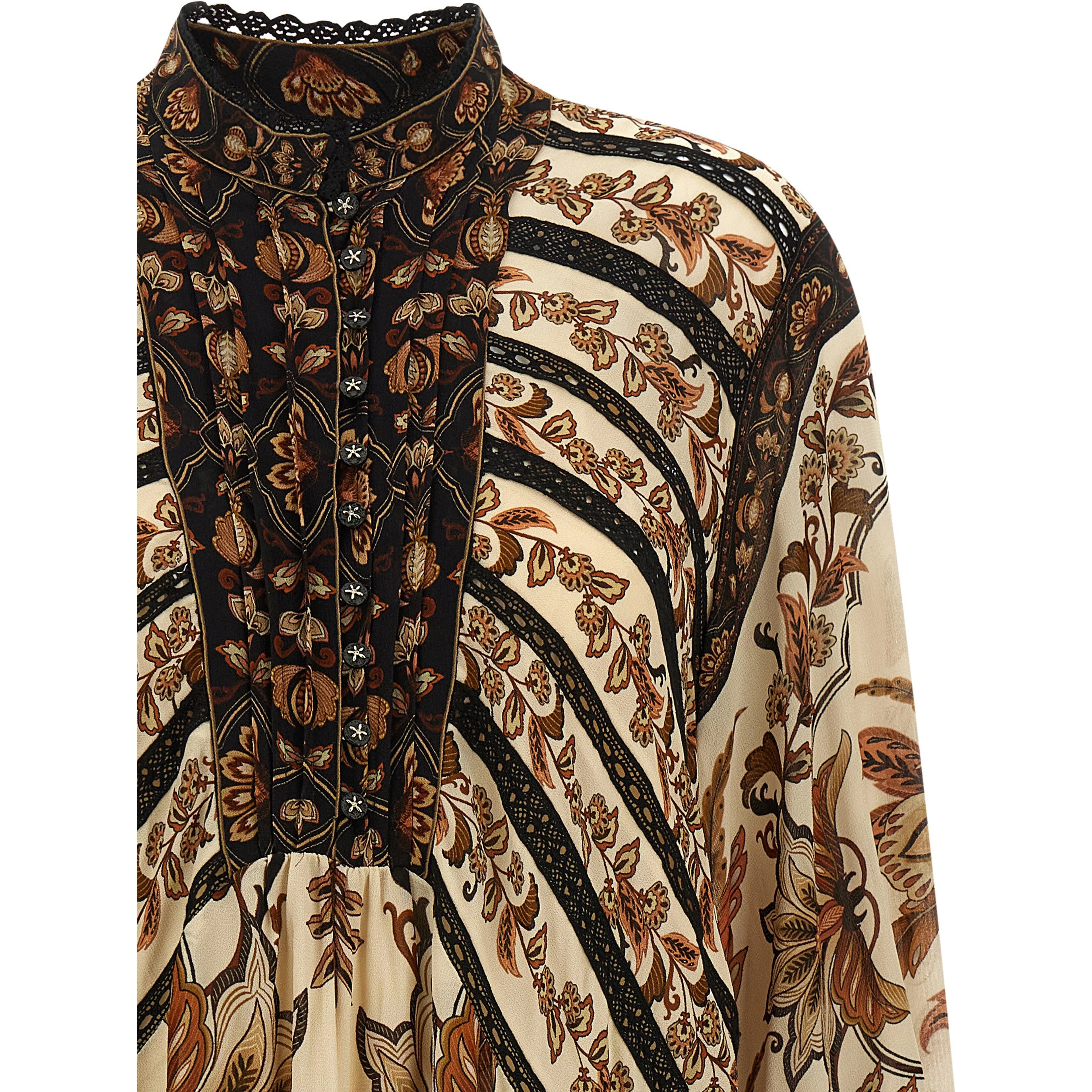 Beige Viscose Short Dress