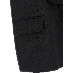 Black Viscose Sleeveless Jacket