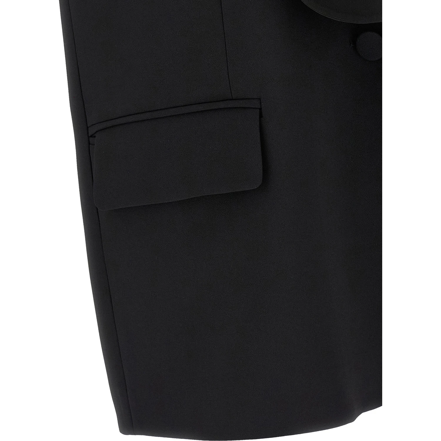 Black Viscose Sleeveless Jacket
