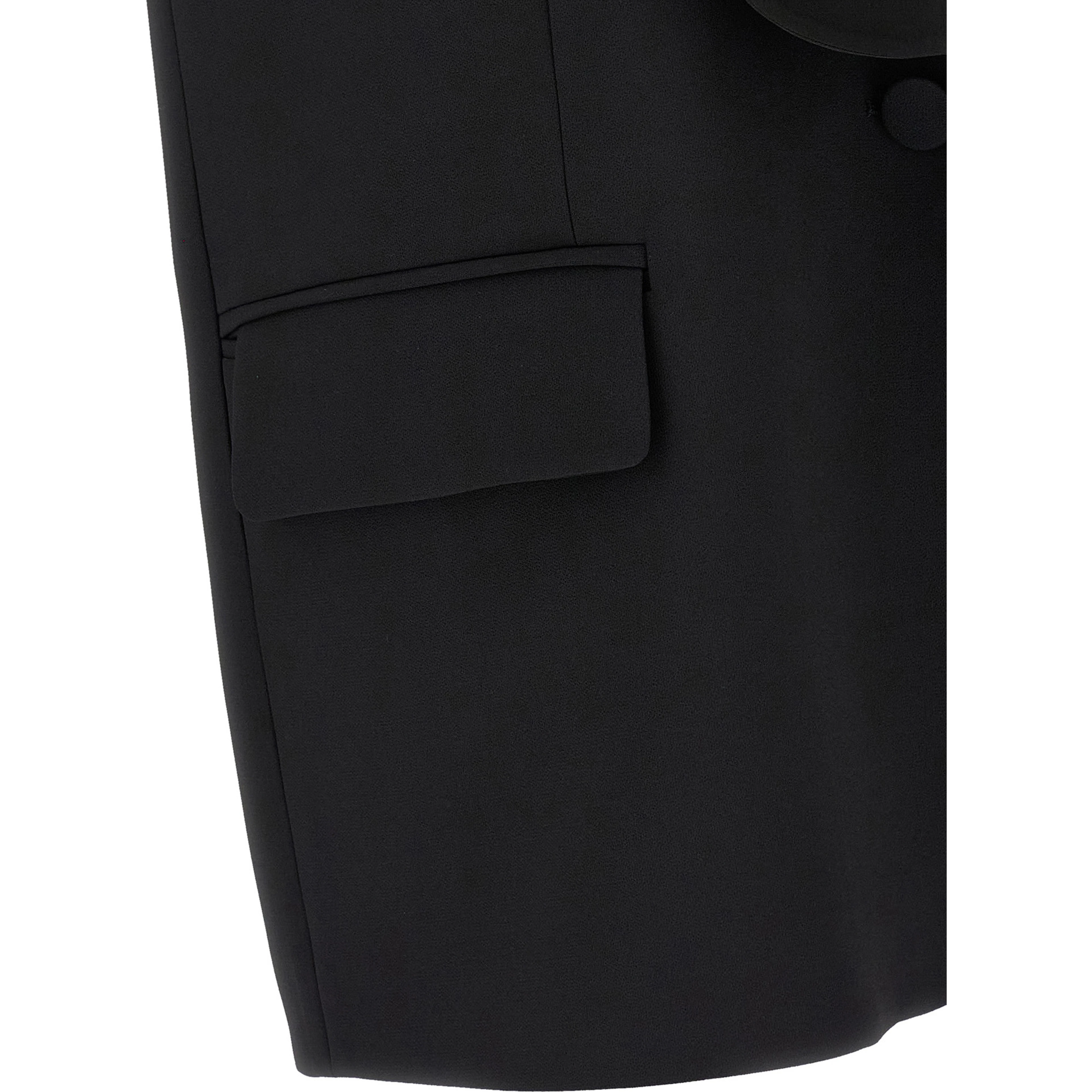 Black Viscose Sleeveless Jacket